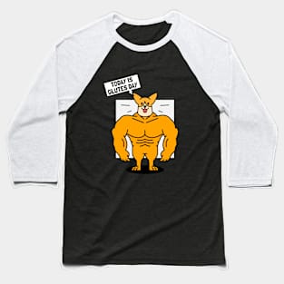 Today is Glutes Day - Corgi Dog Baseball T-Shirt